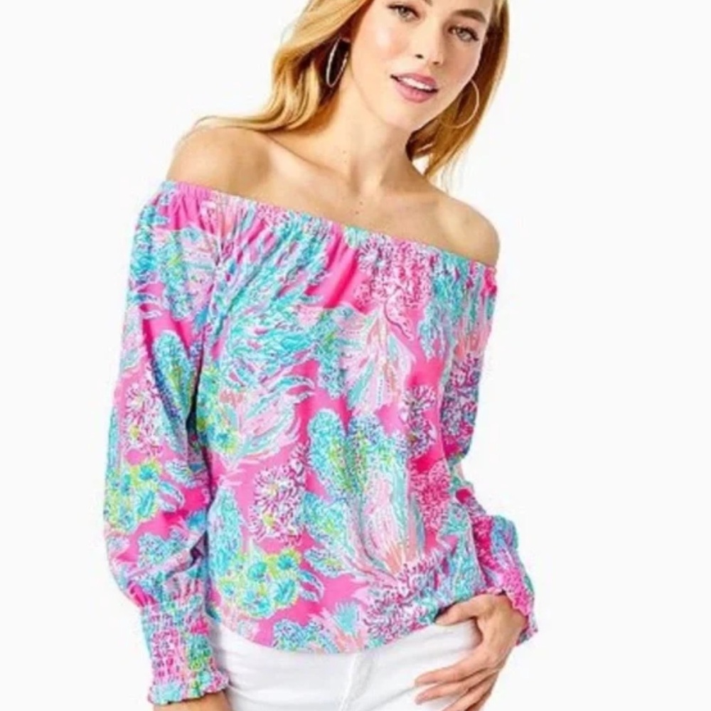 Lilly Pulitzer Off Shoulder Top, Small
